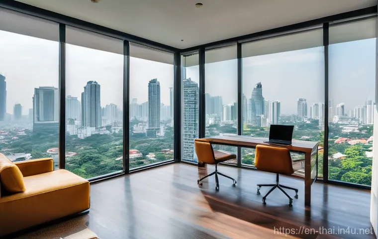 태국의 주택 임대 시장 - **Urban Digital Nomad Life in Bangkok:** A vibrant, sun-drenched image of a young adult, appearing t...