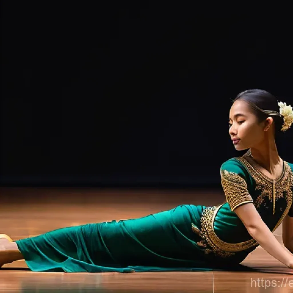 태국의 현대 무용 - **Embracing Heritage, Forging New Paths: Solo Dancer Fusion**
A graceful young adult female danc...