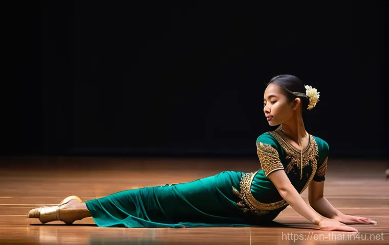 태국의 현대 무용 - **Embracing Heritage, Forging New Paths: Solo Dancer Fusion**
A graceful young adult female danc...