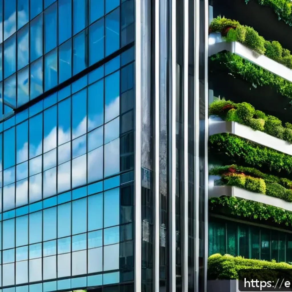 태국의 건축학 연구 - A sleek modern skyscraper in Bangkok with a reflective glass fa&ccedil;ade subtly embossed with intricate t...