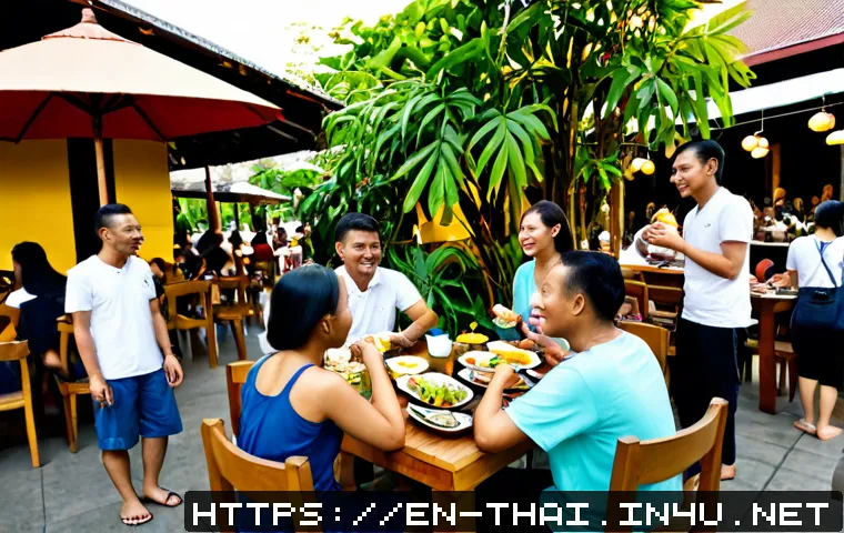 Home 17 태국의 글로벌 커뮤니티 - Photorealistic wide-angle scene of a welcoming international community gathering in Bangkok, diverse...